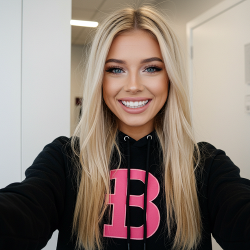 blonde female teeth whitening page 500 x 500